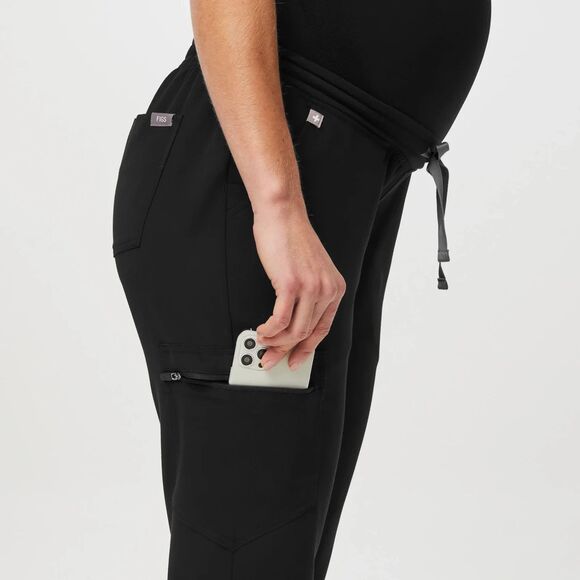 FIGS Zamora Maternity Jogger Scrub Pants, Black, Size XS PETITE, W20SW2016P - Picture 3 of 11